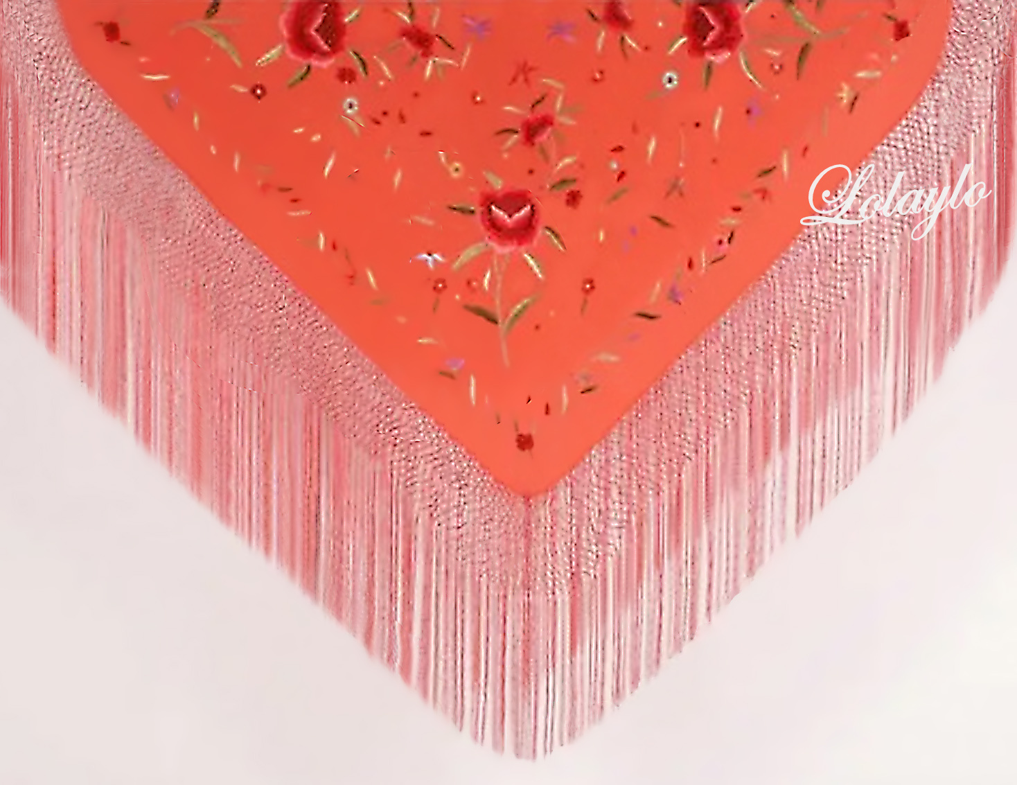 220€. 115cm. 430 gr. Flecadura 30cm. 10cm. Enrejado. CORAL CL. Ref.LOL1010241-B