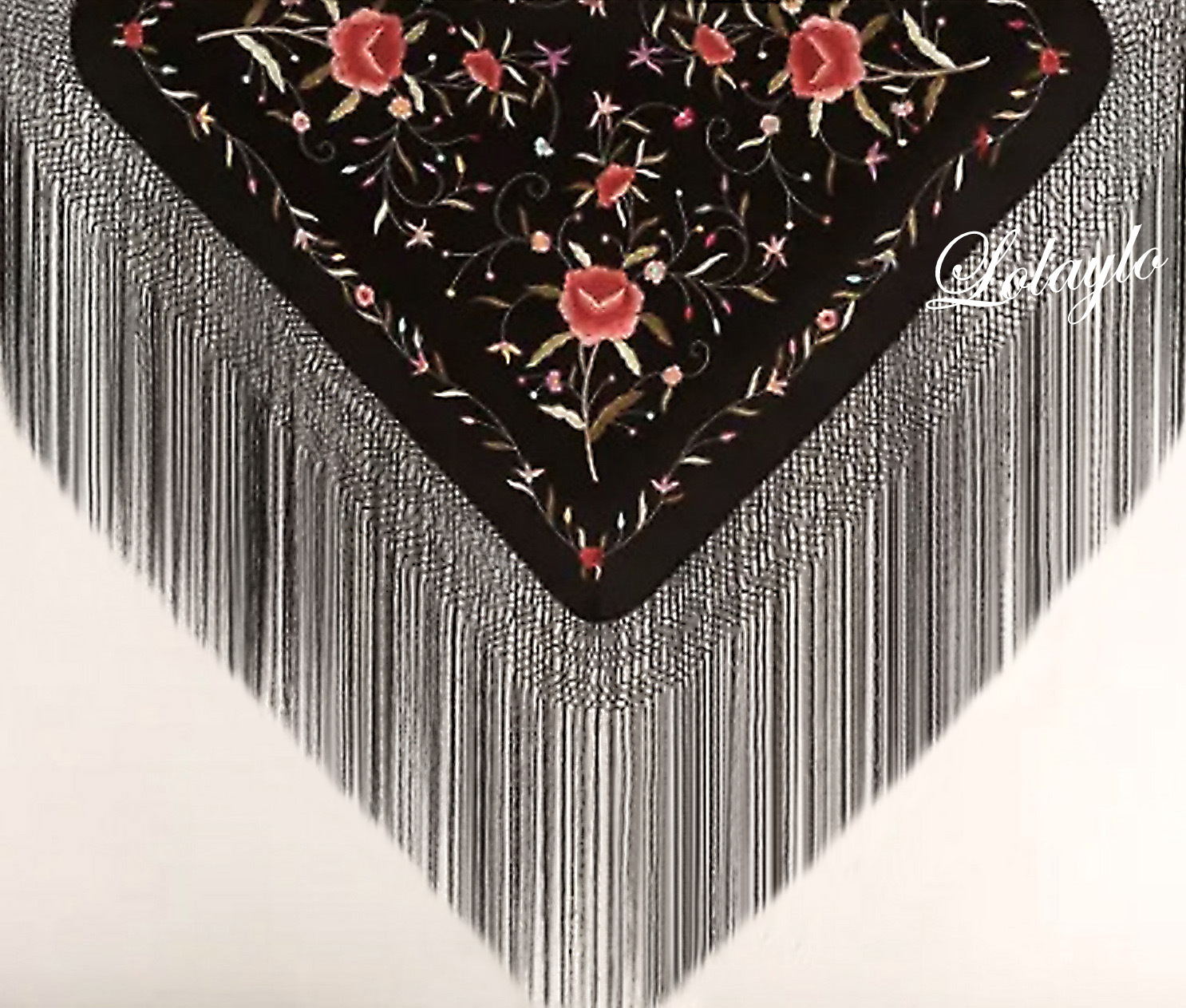 220€. 115cm. 430 gr. Flecadura 30cm. 10cm. Enrejado. NEGRO CL. PASTEL. Ref.1010241-B