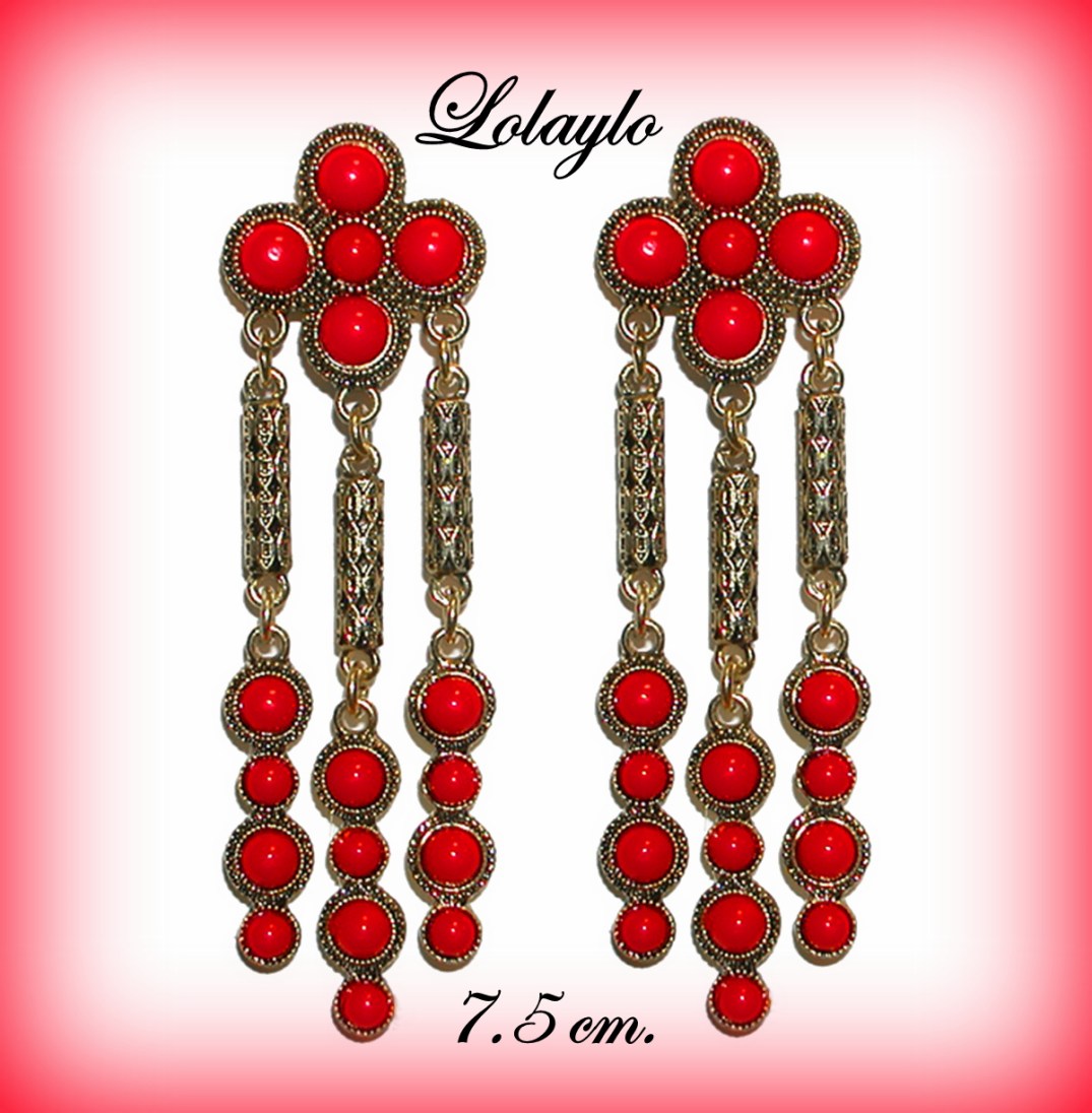 7.5 cm. PENDIENTE FLAMENCA 562217 y 3