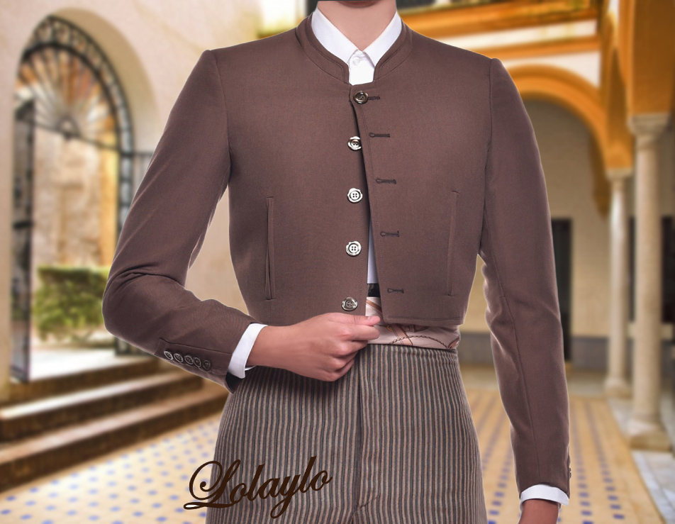 CHAQUETILLA MARRÓN - RAYA CAMPERA MARRÓN.