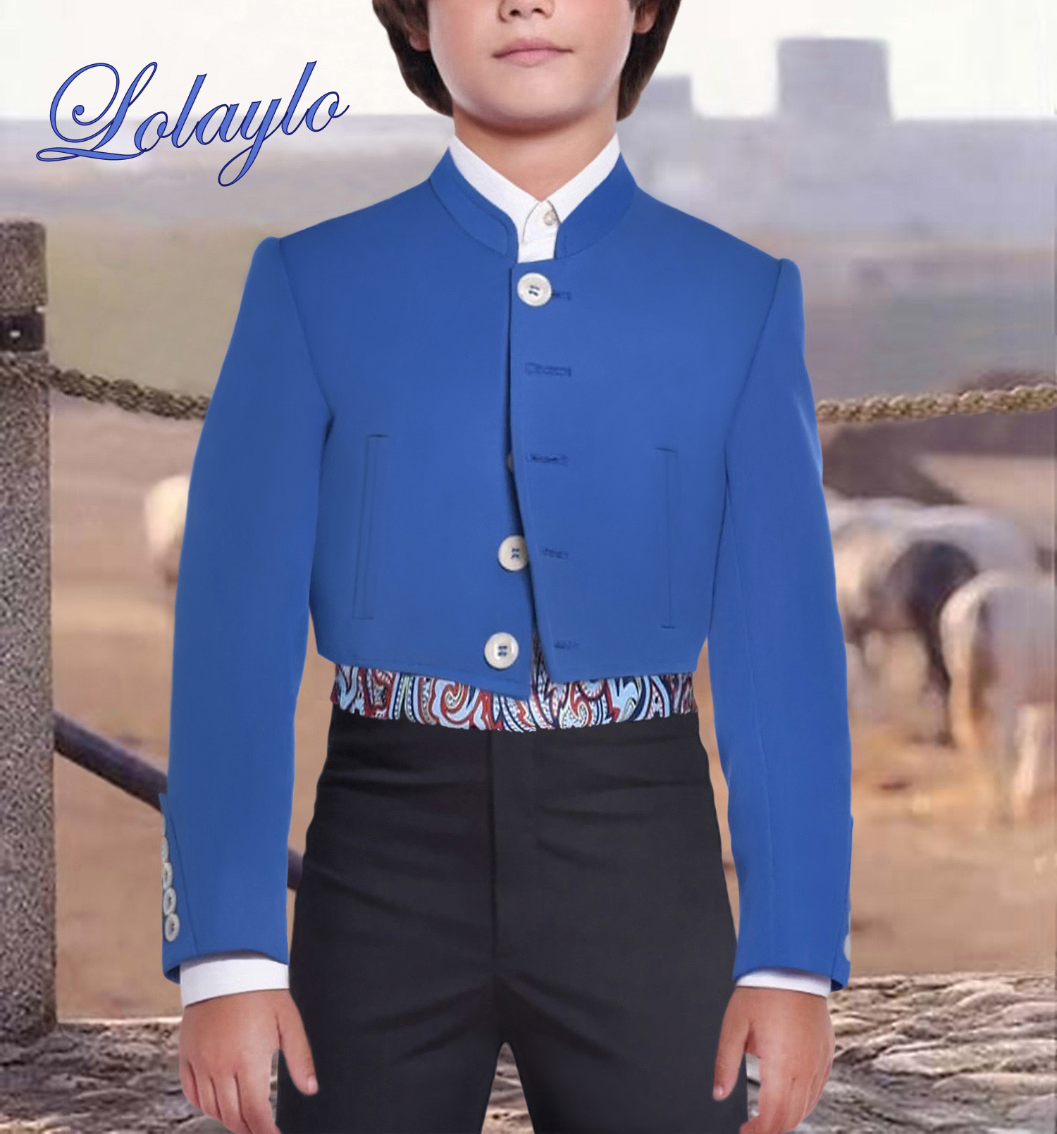 CHAQUETLLA AZUL E.-PANTALÓN NEGRO