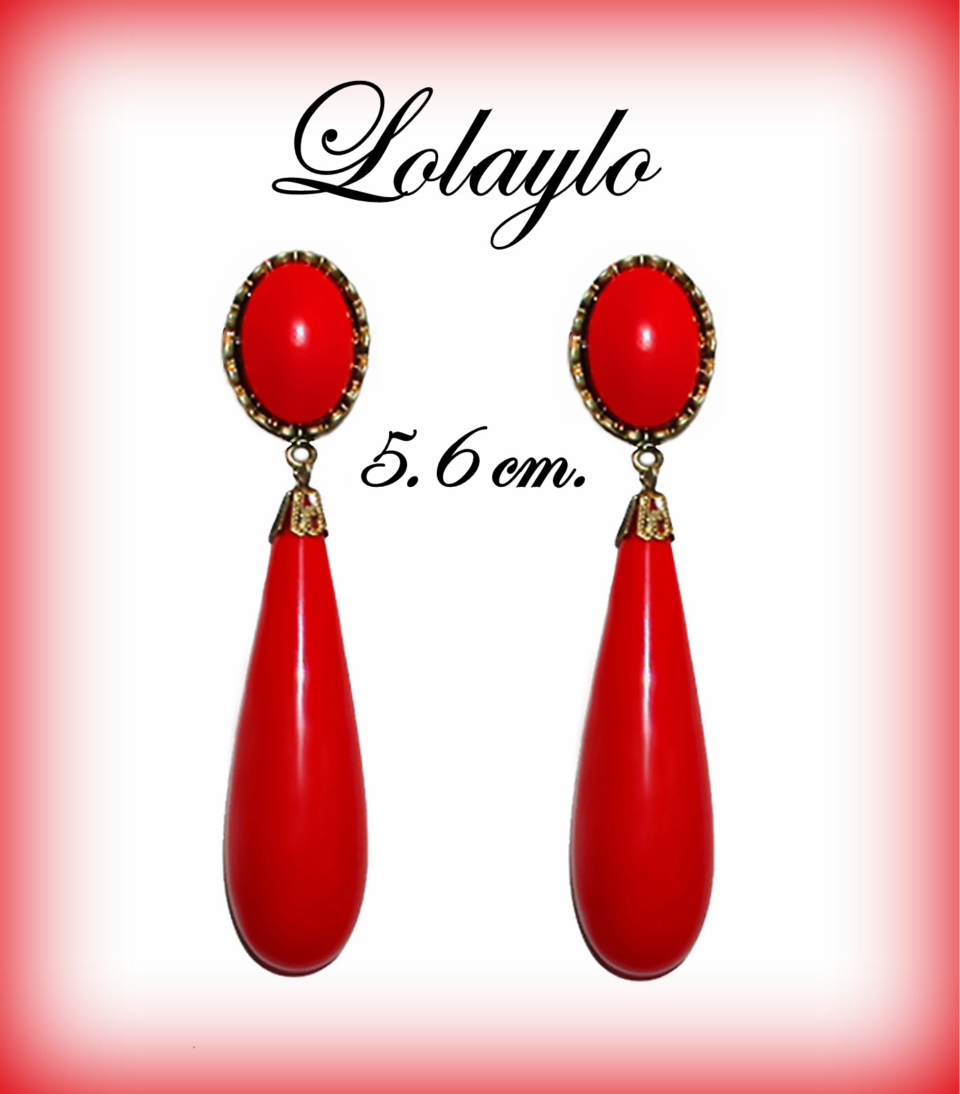 LÁGRIMA 5.6cm. CIERRE OMEGA. 12 €.