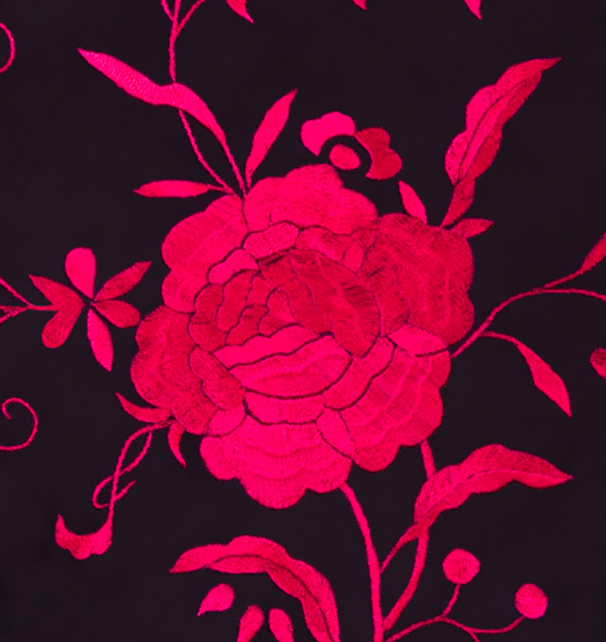 negro bordado fucsia