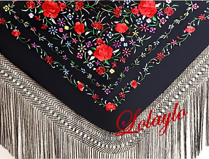 NEGRO MULTICOLOR letras rojas