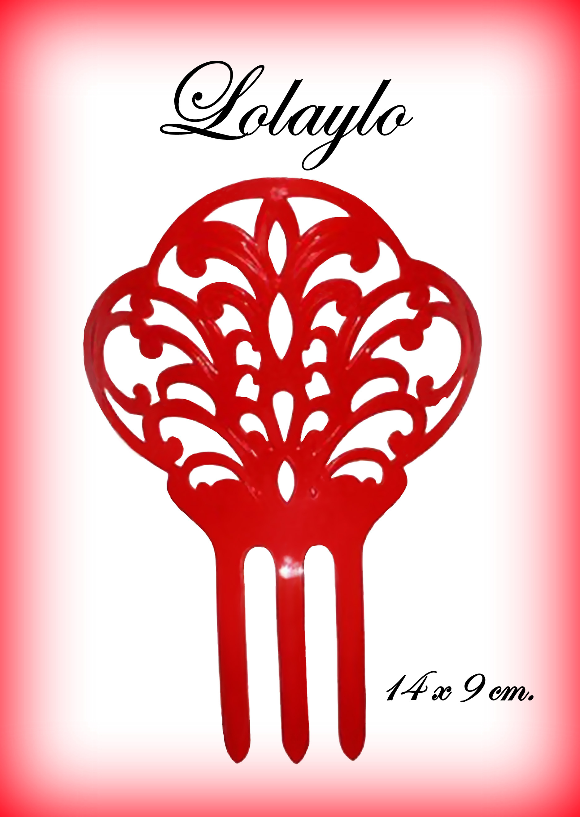 PEINETA PLÁSTICO. 14x9cm. 7€. (2)