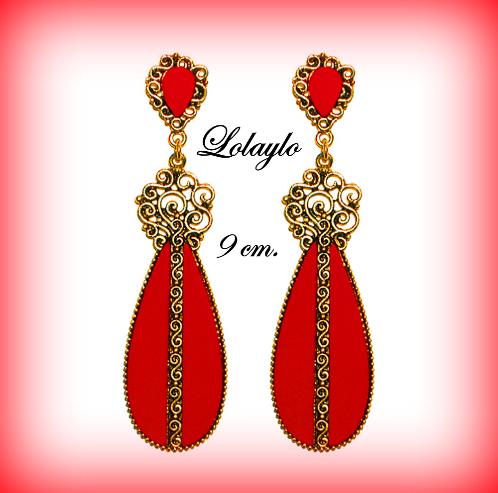 PENDIENTES ROJO 14€.