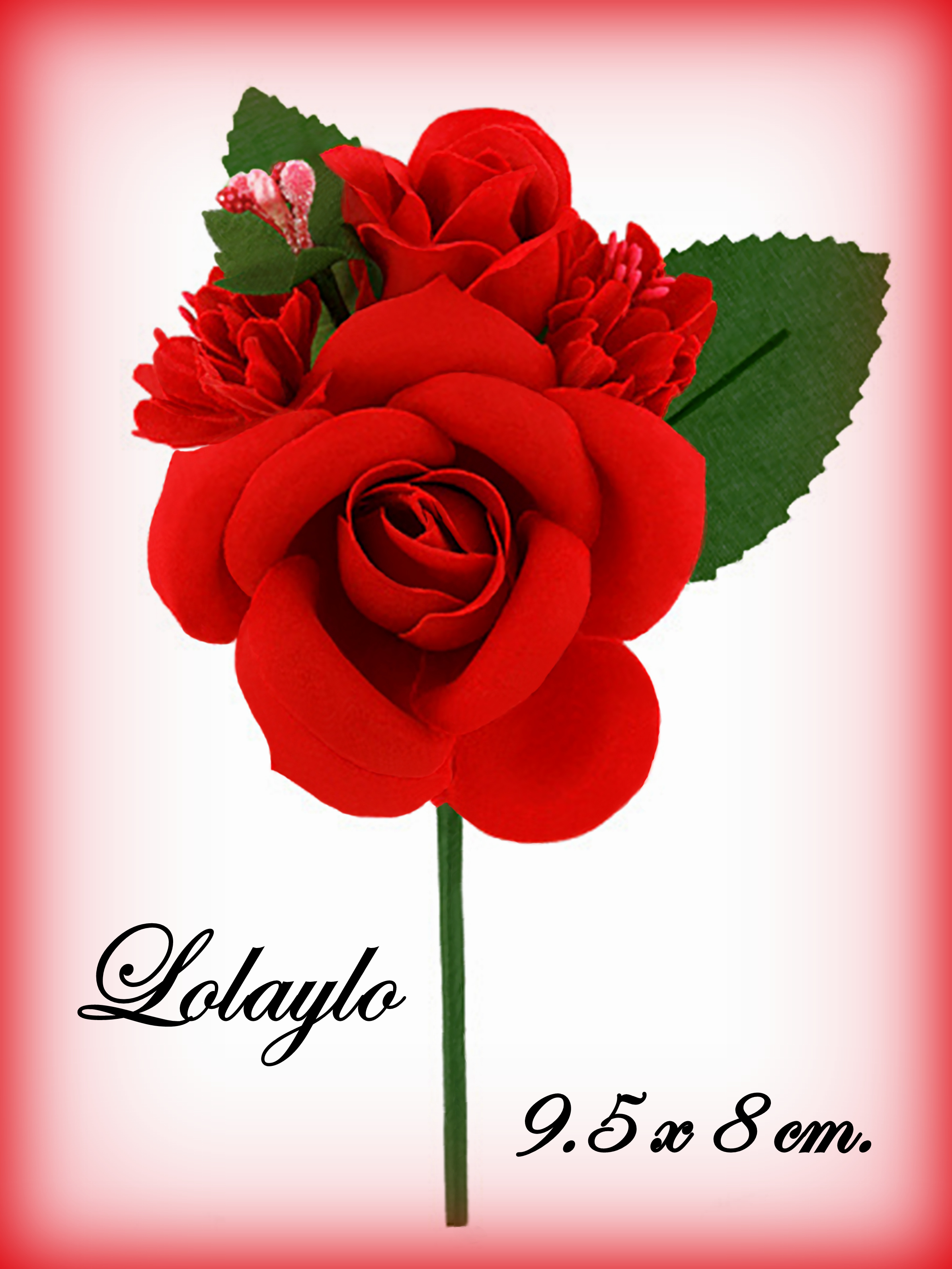 ROJO RAMILLETE NIÑA BRILLANTITOS