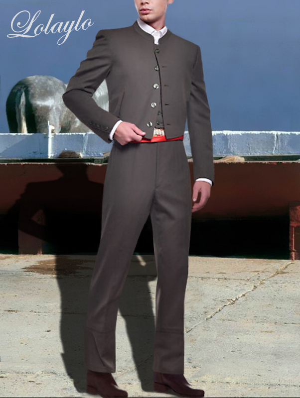 TRAJE CAMPERO TRES PIEZAS GABARDINA VERDE 320€. BEIGE CLARO Y BEIGE