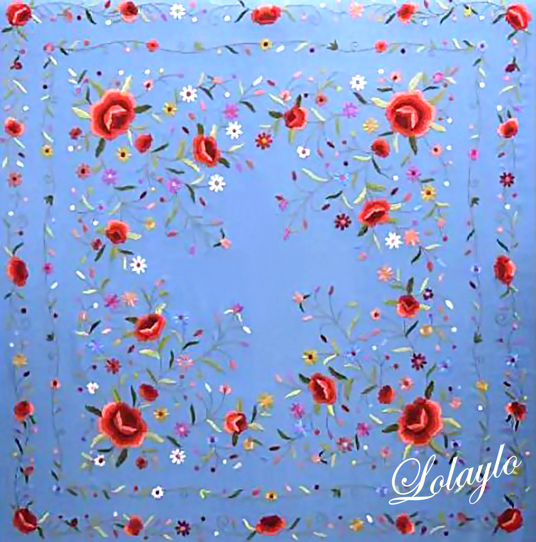 140 cm. 380€. 140cm. 800gr. AZUL AZAFATA COLORES Ref. LOL11010615