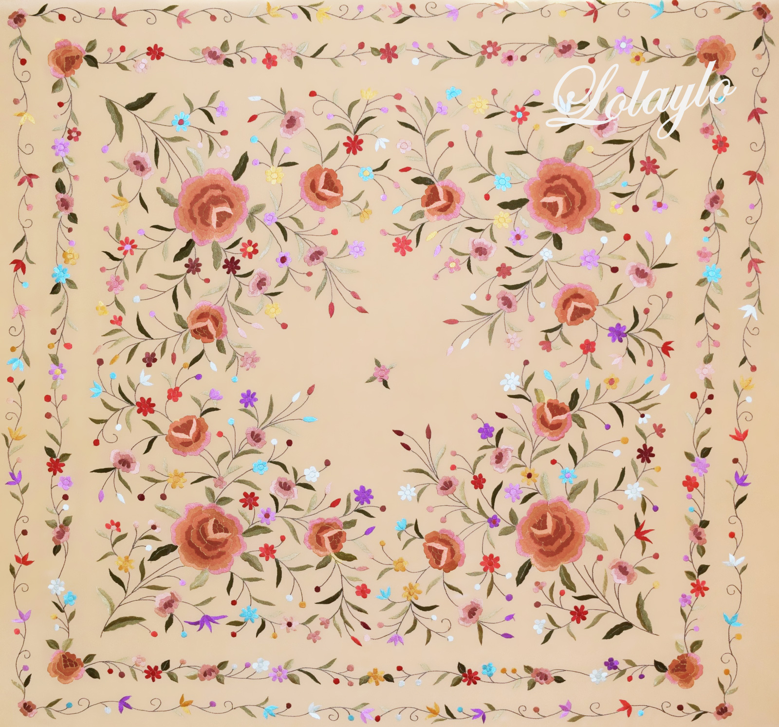 420€. 140m. 800gr. BEIGE FORES ASALMONADAS Ref.LOL1F1010620.