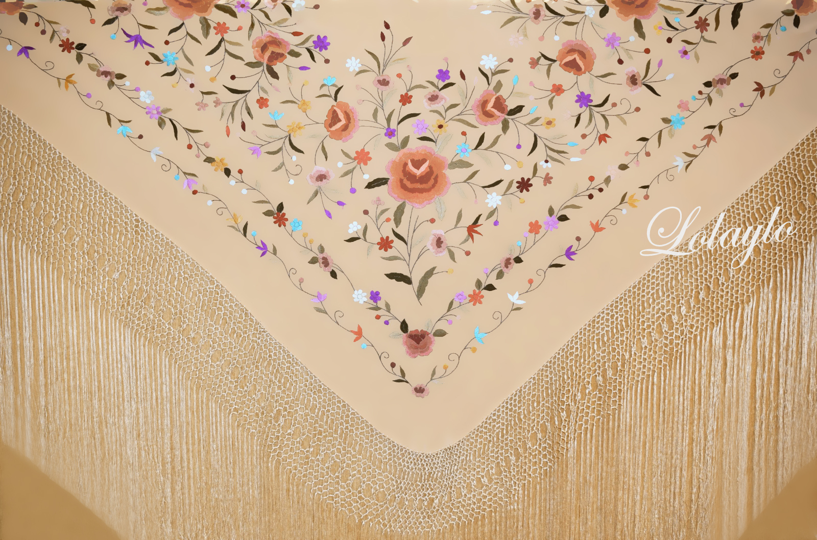 420€. 140m. 800gr. BEIGE FORES ASALMONADAS Ref.LOL1F1010620