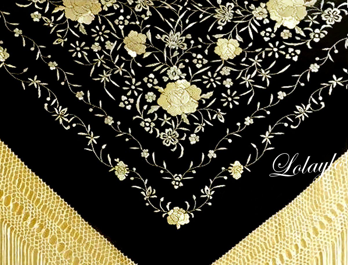 detalle 130cm. 230€. 450gm. REF. LOL1F10612 NEGRO BEIGE